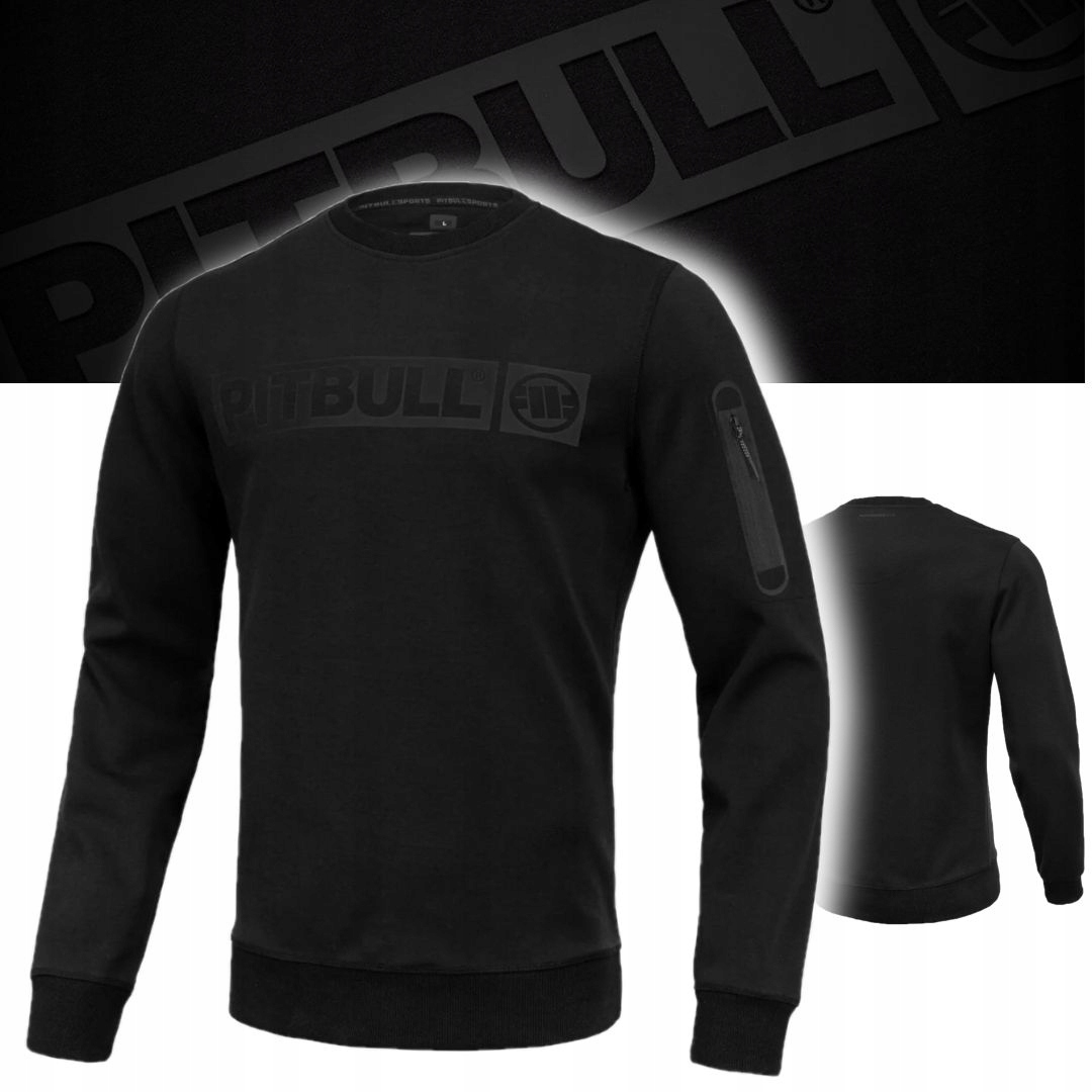 Pitbull West Coast Pánská Mikina Crewneck Beyer 300 g Černá XL
