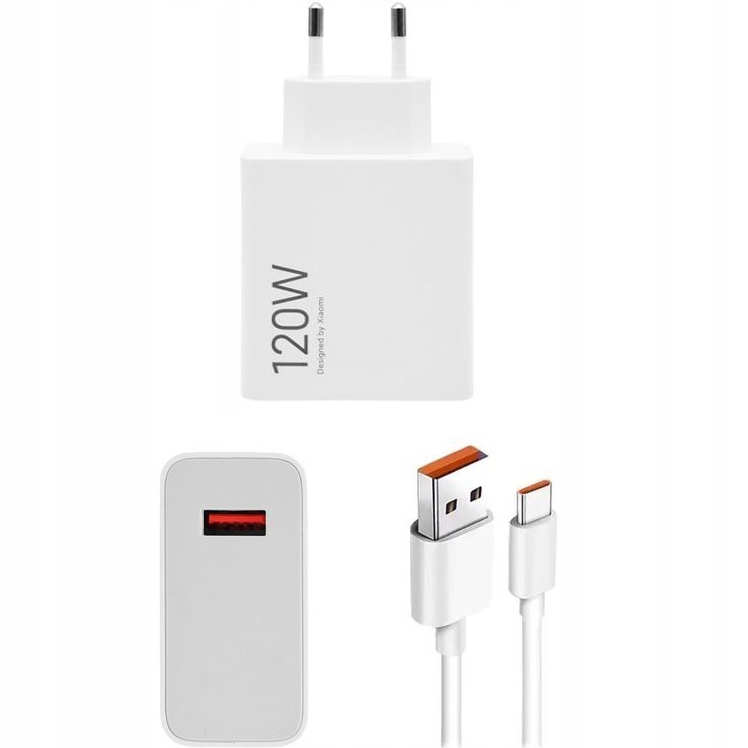 Rychlá síťová nabíječka Xiaomi 120W HyperCharge Combo, Usb-a, kabel Usb-c
