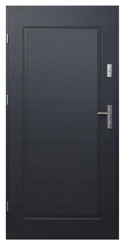 DRZWI ZEWNĘTRZNE PEŁNE FOBOS POLSKIE MOCNE GRUBE Z KLAMKĄ ANTRACYT KOLORY
