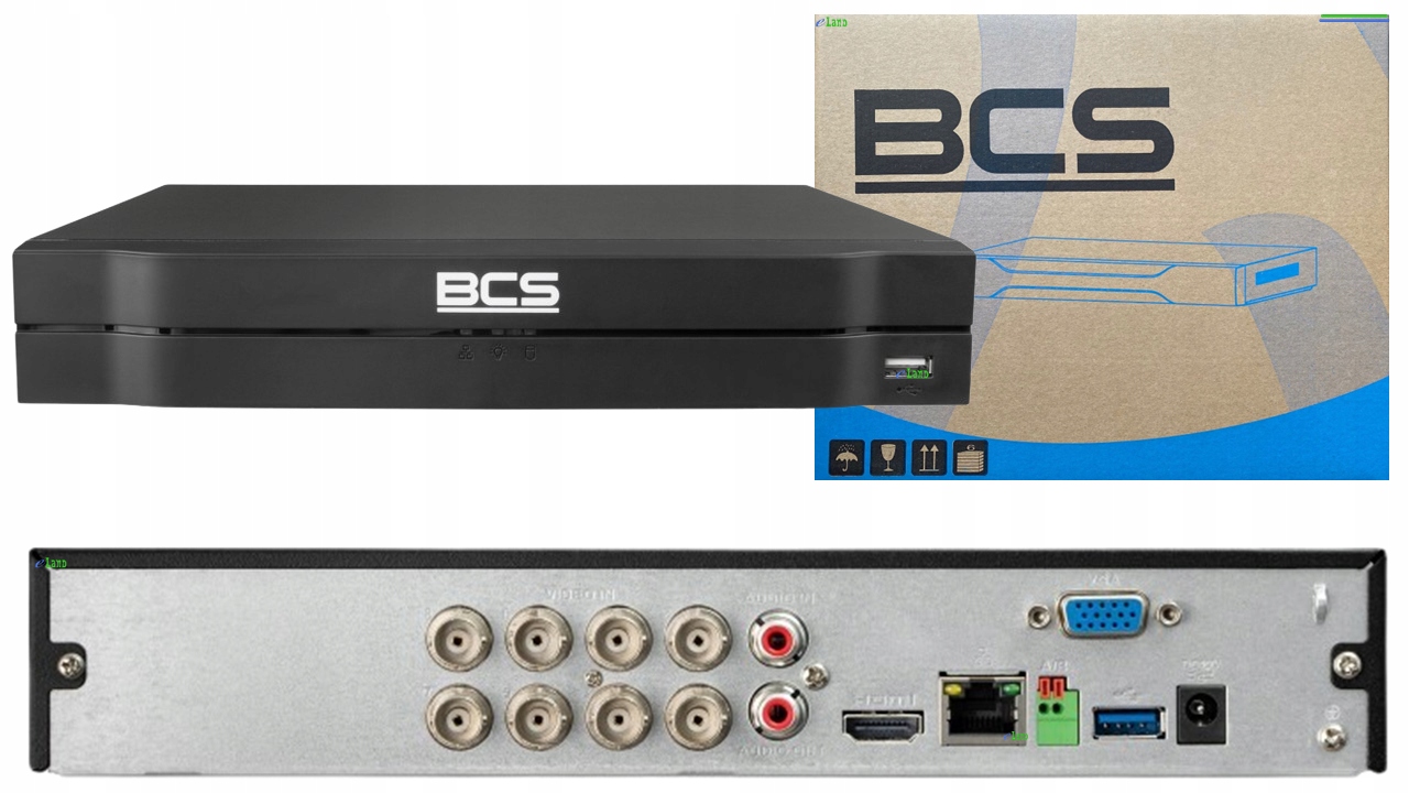 Rejestrator 5w1 BCS-L-XVR0801-4KE(5) 8kanałów +8IP, 8MPx, 1xSata do 16TB