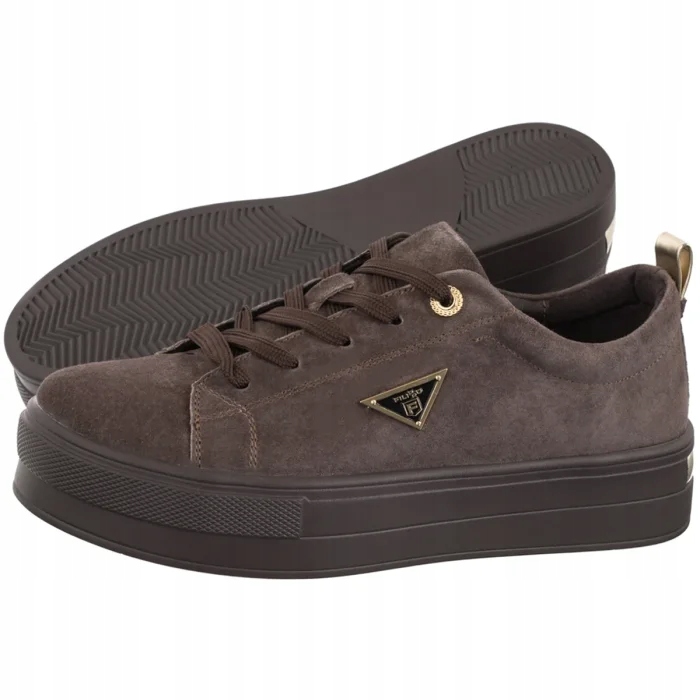 Dámské kožené polobotky Filippo Hnědé DP3533/26 D Brown