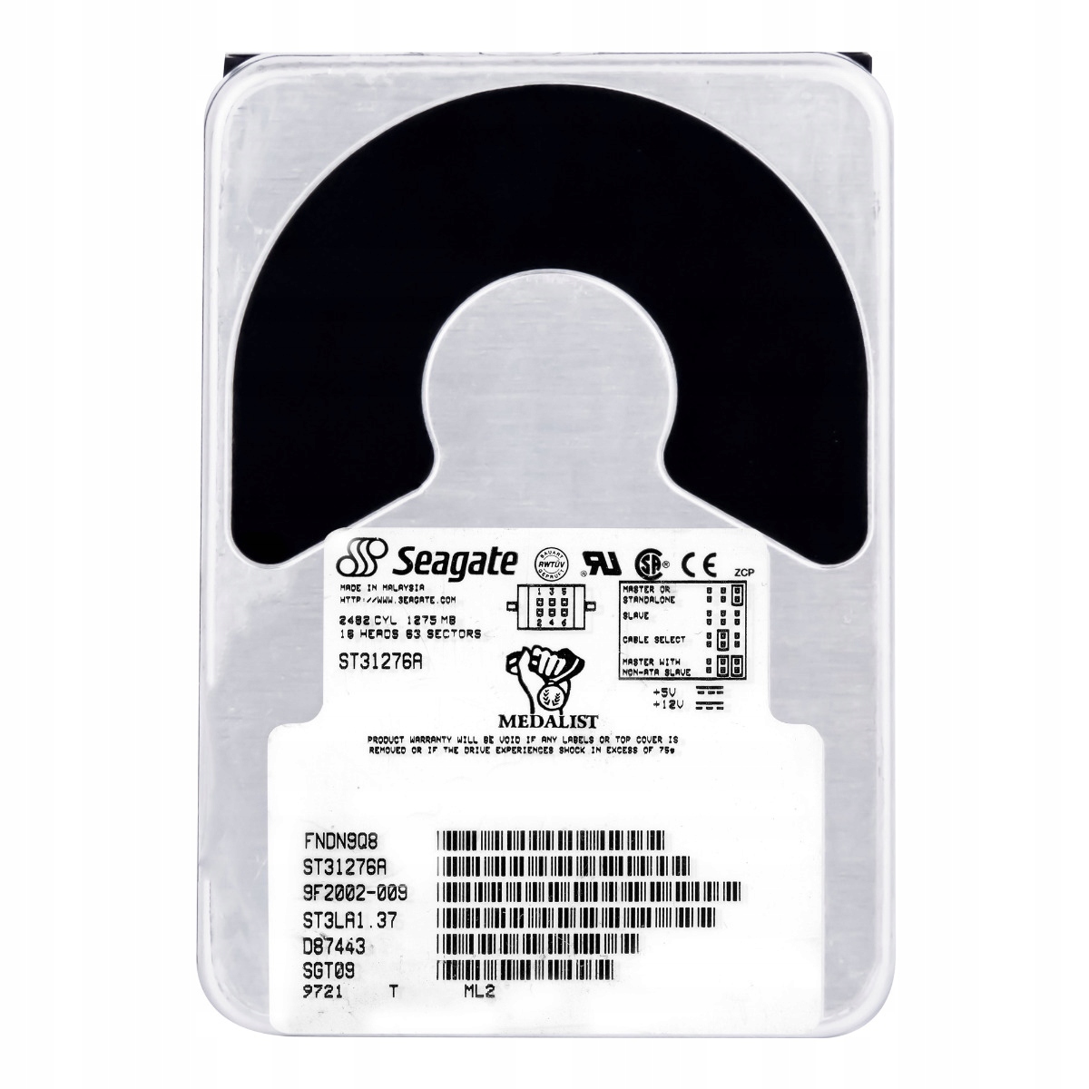 Seagate Medailista 1.28GB 4.5K Ata 3.5'' ST31276A