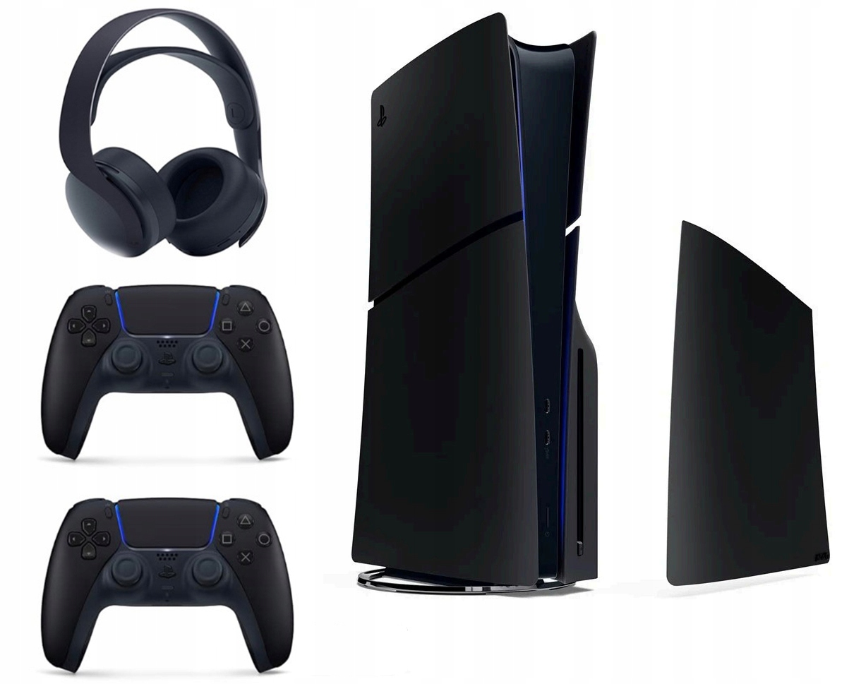 PS5 CFI-2016A Konzola Midnight Black Edition 2 Balck Pads Black Headset