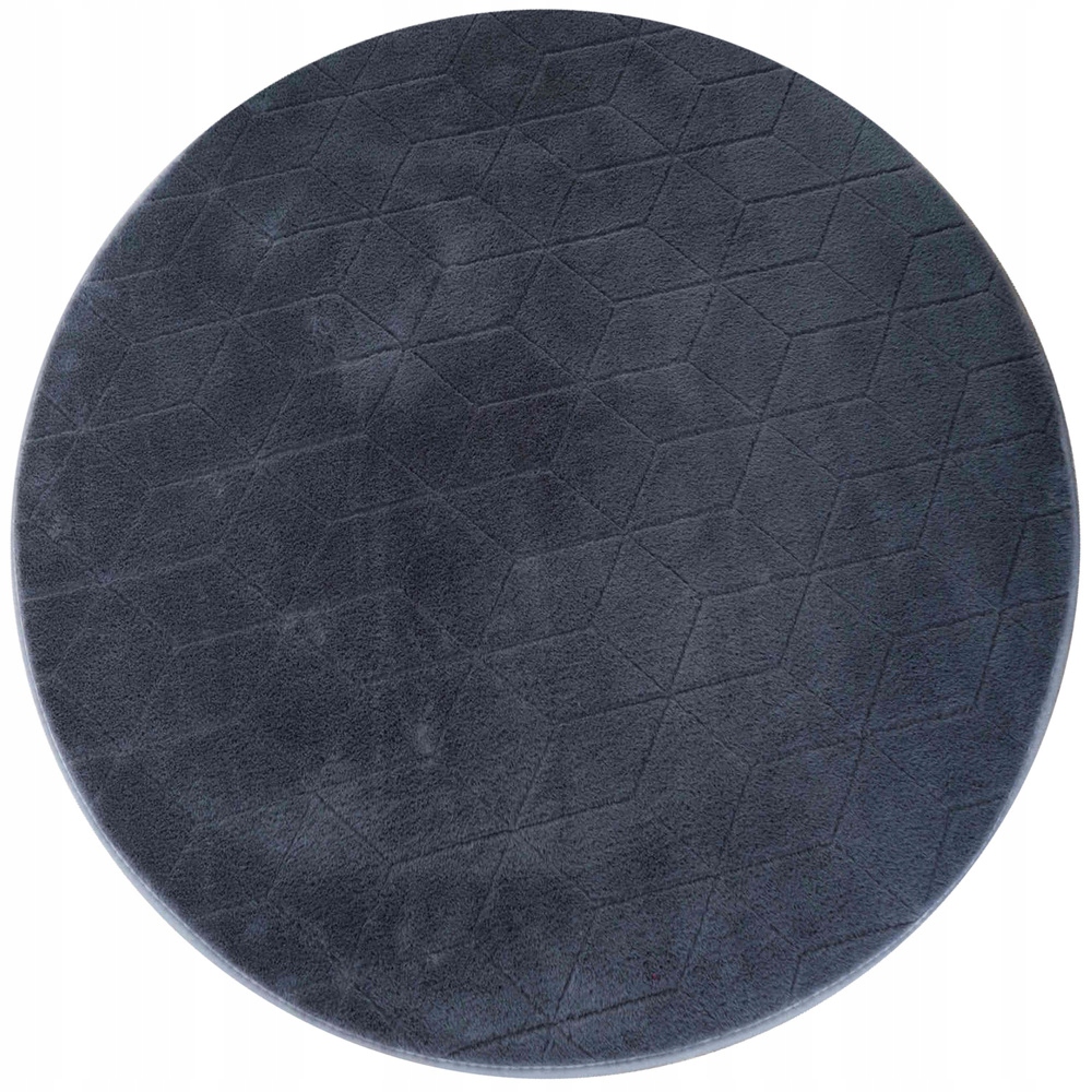 Koberec Strado Rabbit 3D 140 cm Kulatý Šedý