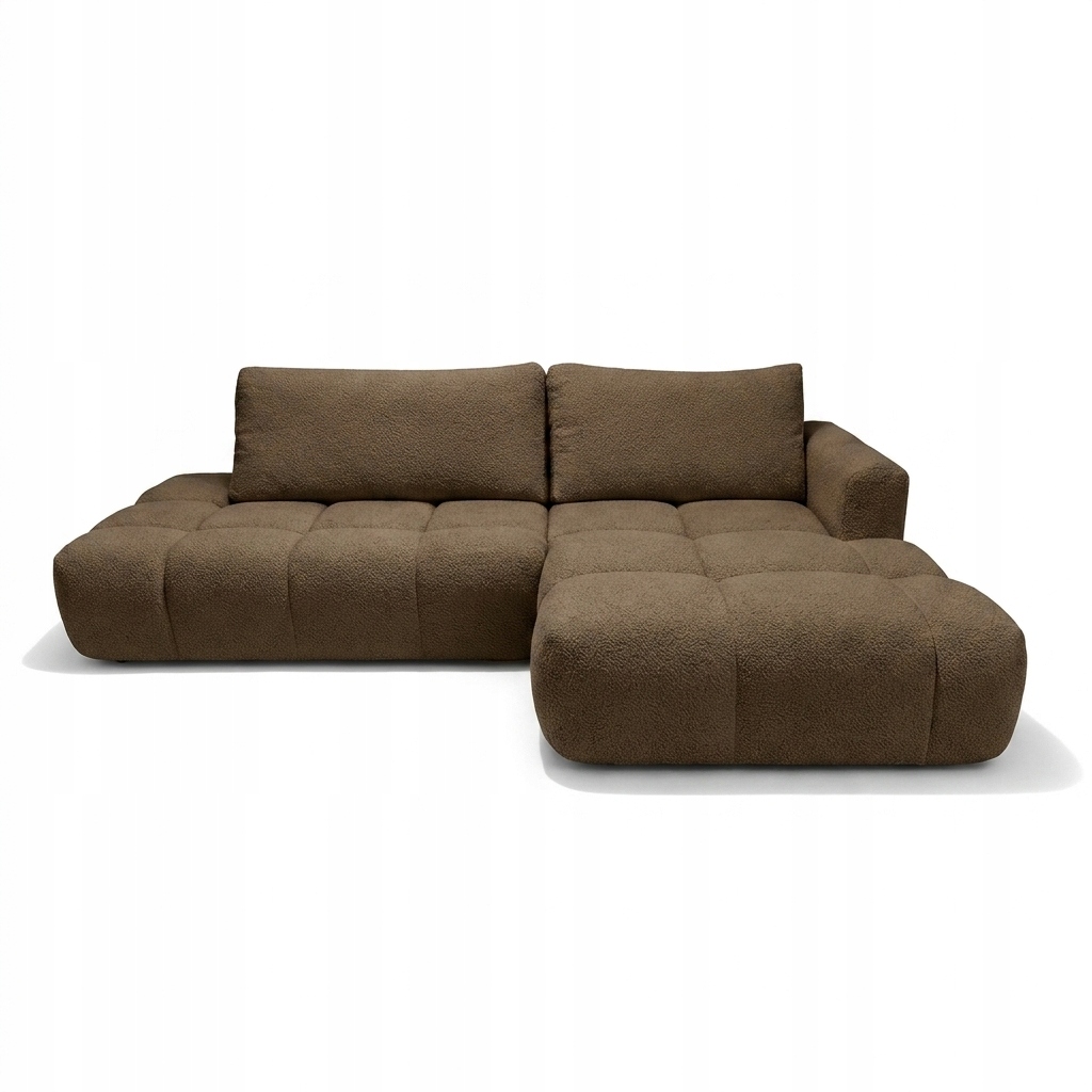 Rohová Sedací Souprava S Funkcí Spaní Soffi Pravý Boucle Cappuccino