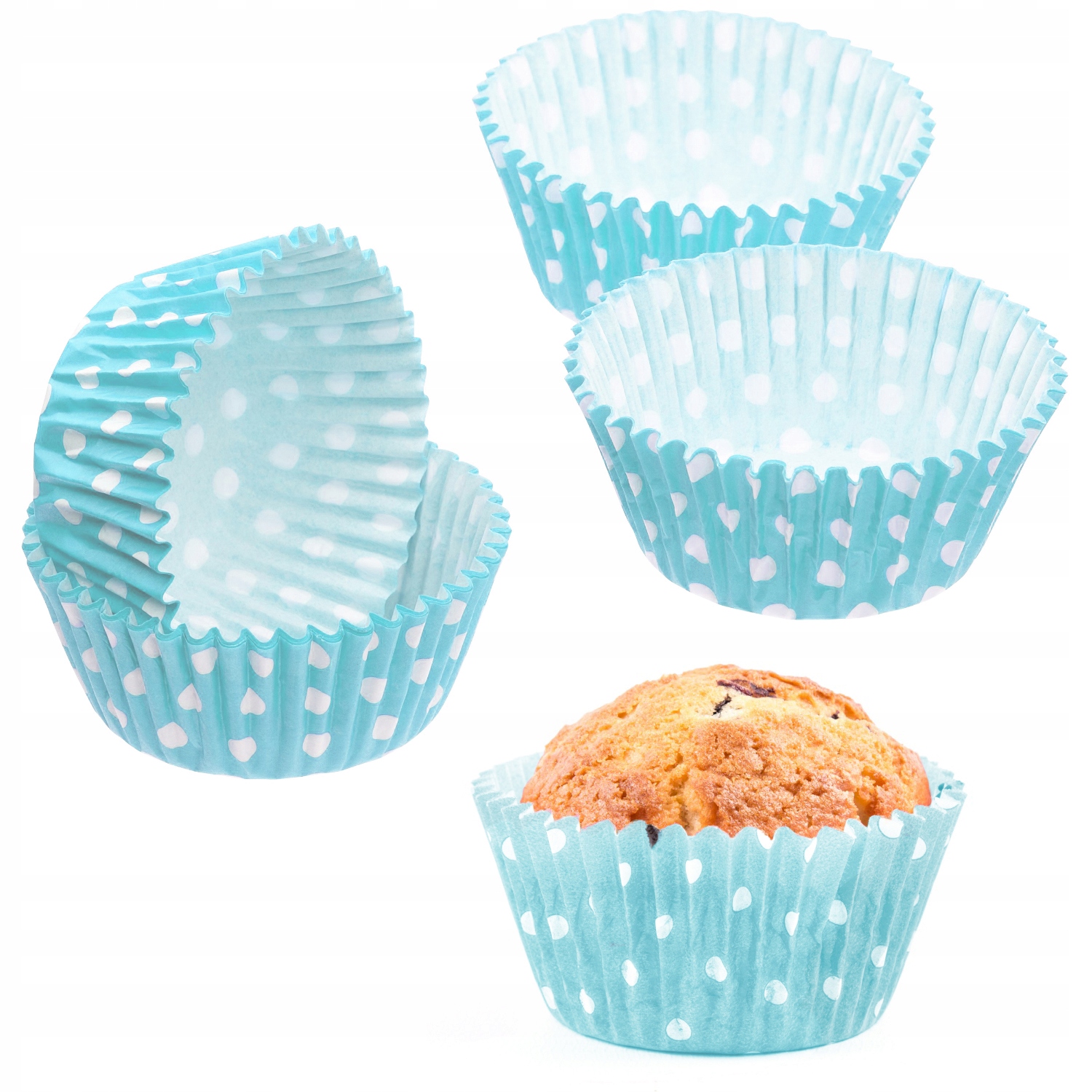 

80X Foremki Papierowe Babeczki Muffiny Papilotki