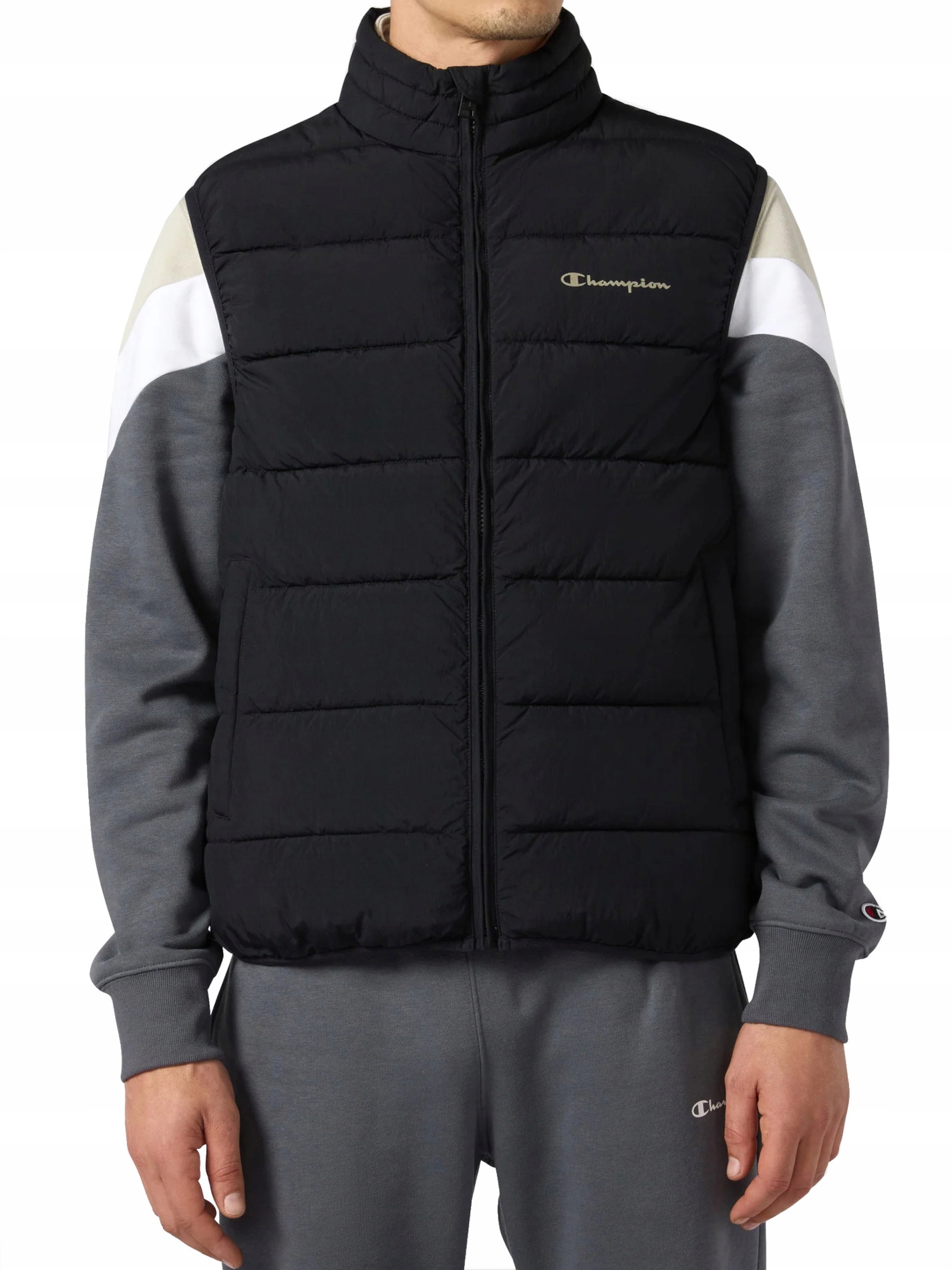 Pánská Vesta Champion 221549-KK001 bez kapuce bunda bez rukávů malé logo XL