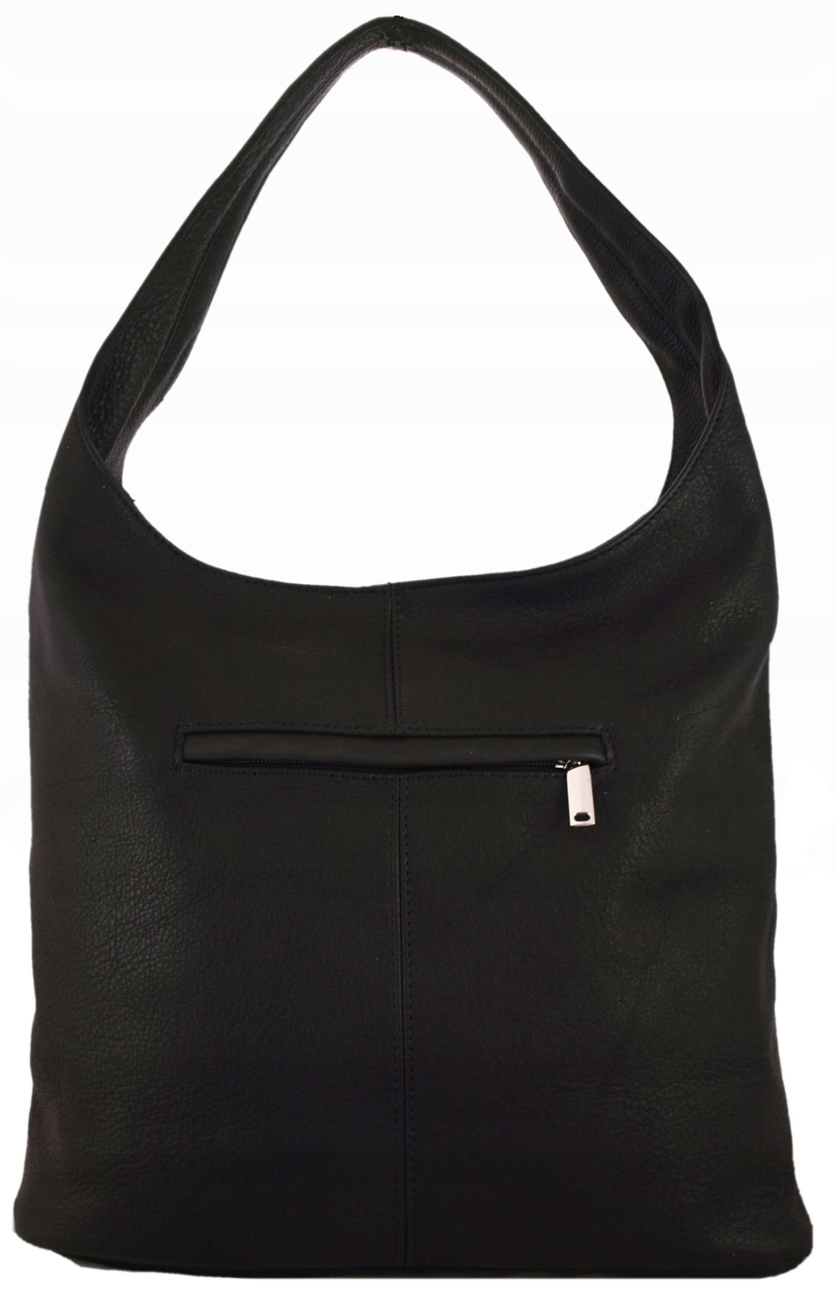 Torebka Skórzana Worek Skóra Naturalna Vera Pelle Wielkość duża (mieszcząca A4)