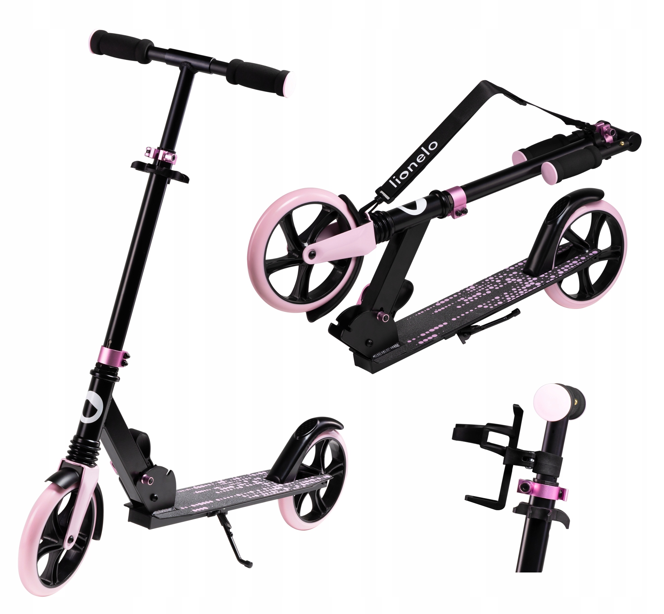 Hulajnoga składana duże koła stopka do 100 kg Lionelo Luca