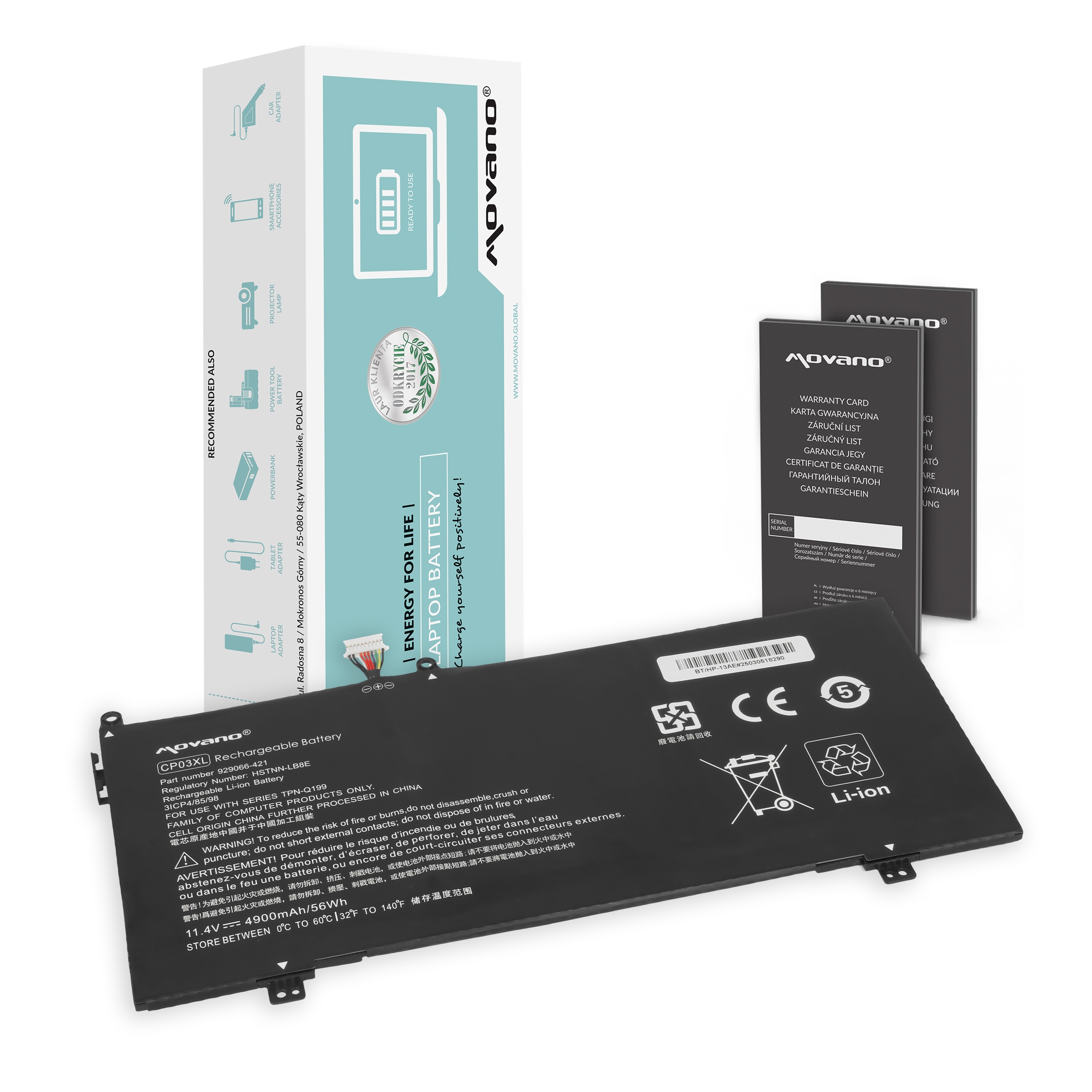 Bateria CP03XL do Hp Spectre x360 13-AE Series