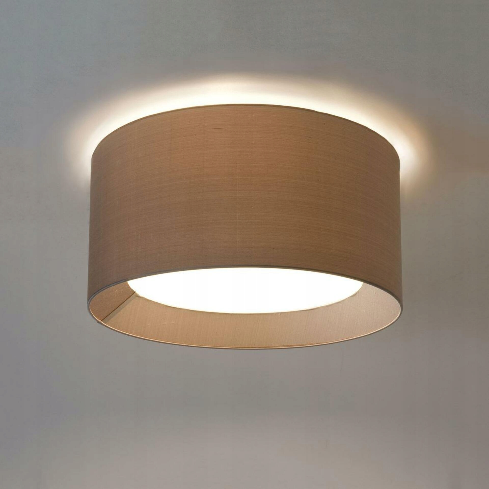 Textilné tienidlo Astro Bevel Round 450 hnedá s difúzorom, priemer 45 cm