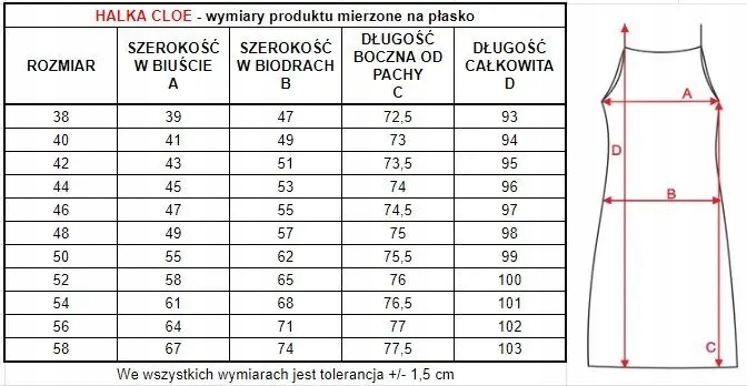 MEWA BIAŁA HALKA DAMSKA CLOE R.50 Nazwa koloru producenta biały