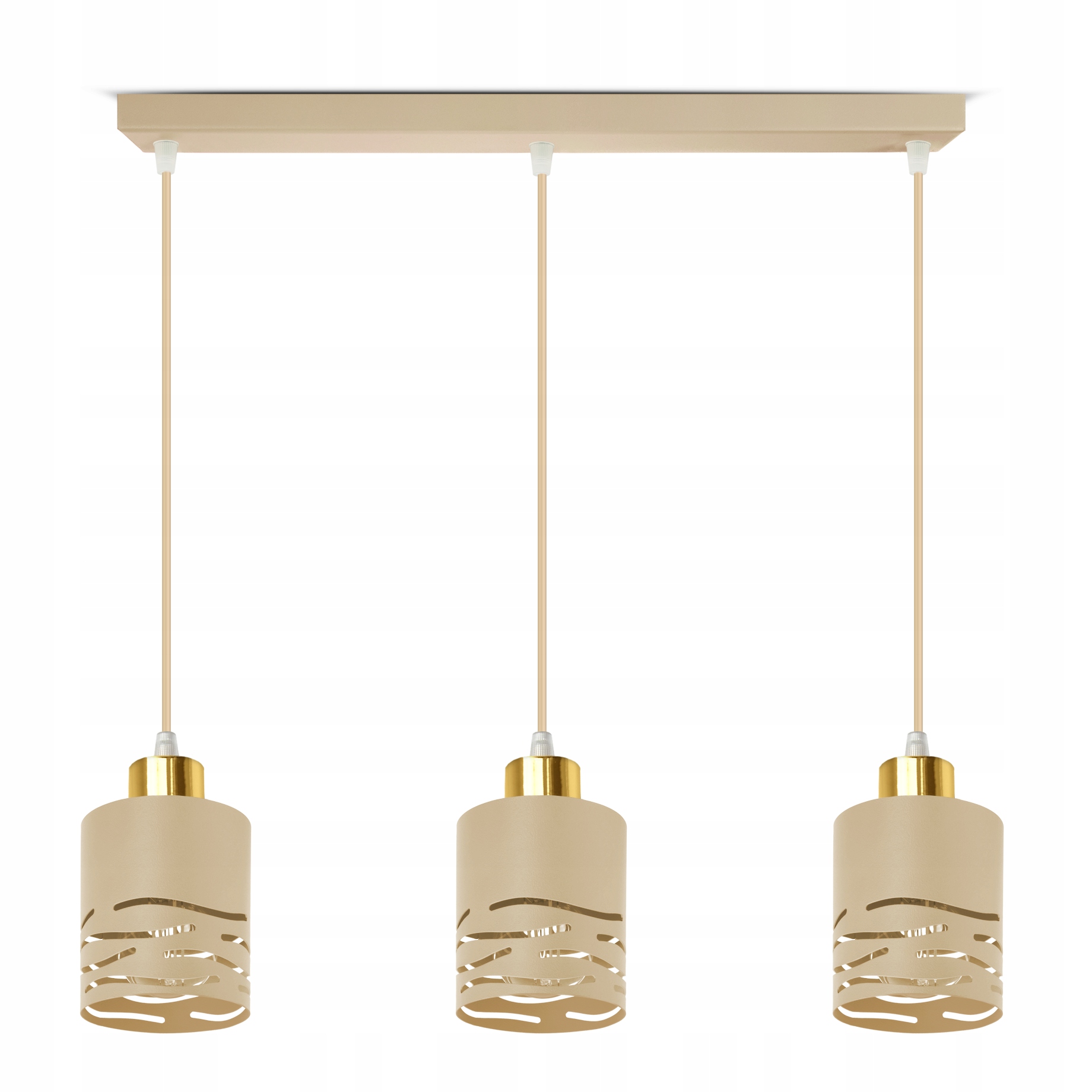 Závěsná lampa Ecru Béžová 3xE27 Led Fale nad stůl jídelna obývací pokoj