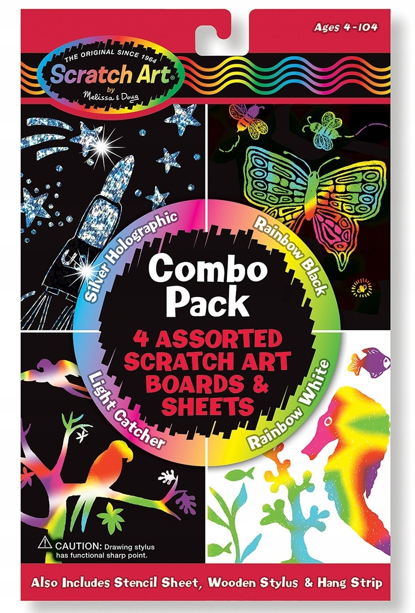 Wydrapywanka Melissa And Doug Scratch Art Combo Pack