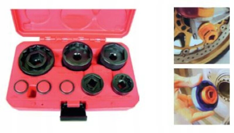 Súprava 5 špecifických nástrčných hlavíc Jmp pre matice náprav kolies 7226160