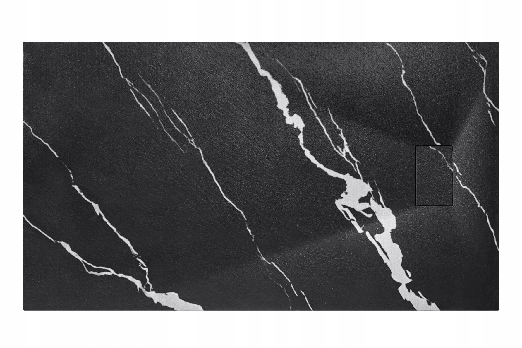 brodzik prostokątny Vexo Marble Black 140x90 Besco