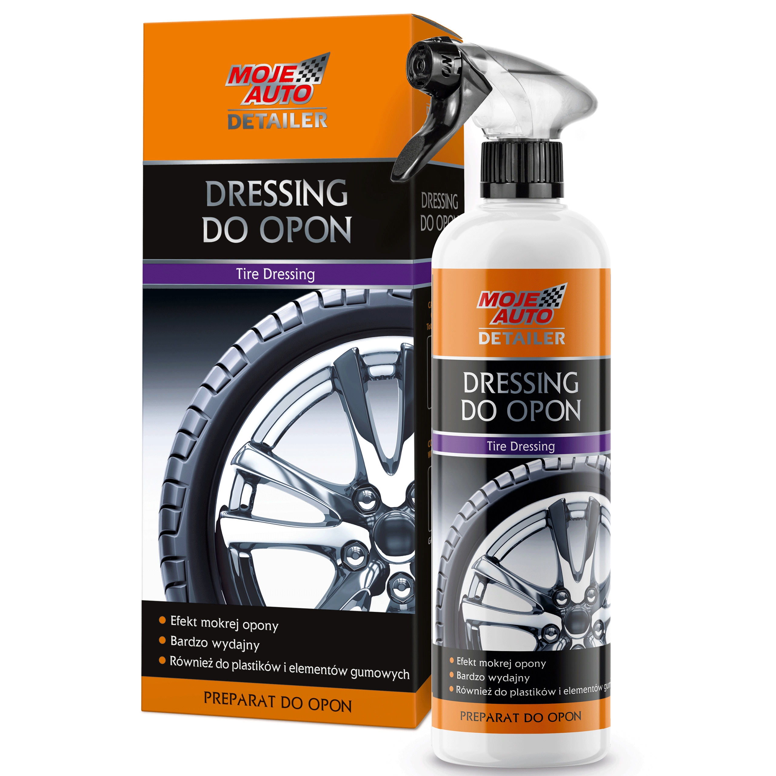 Moje Auto Dressing Płyn do Konserwacji i Nabłyszczania Opon Czernidło 500ml