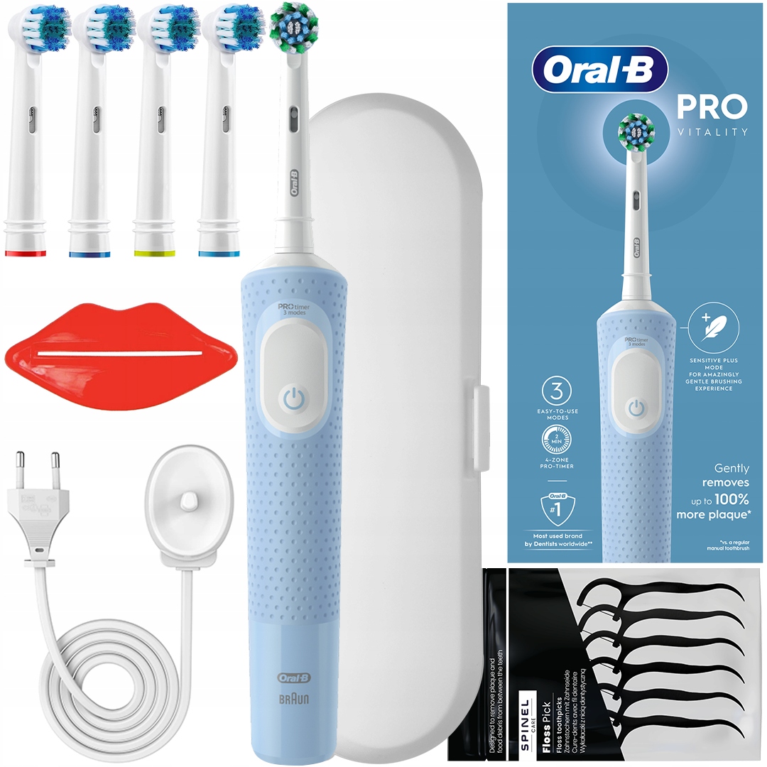 Szczoteczka Elektryczna Oral-b Vitality Pro D103 Blue Etui Końcówki Gratisy