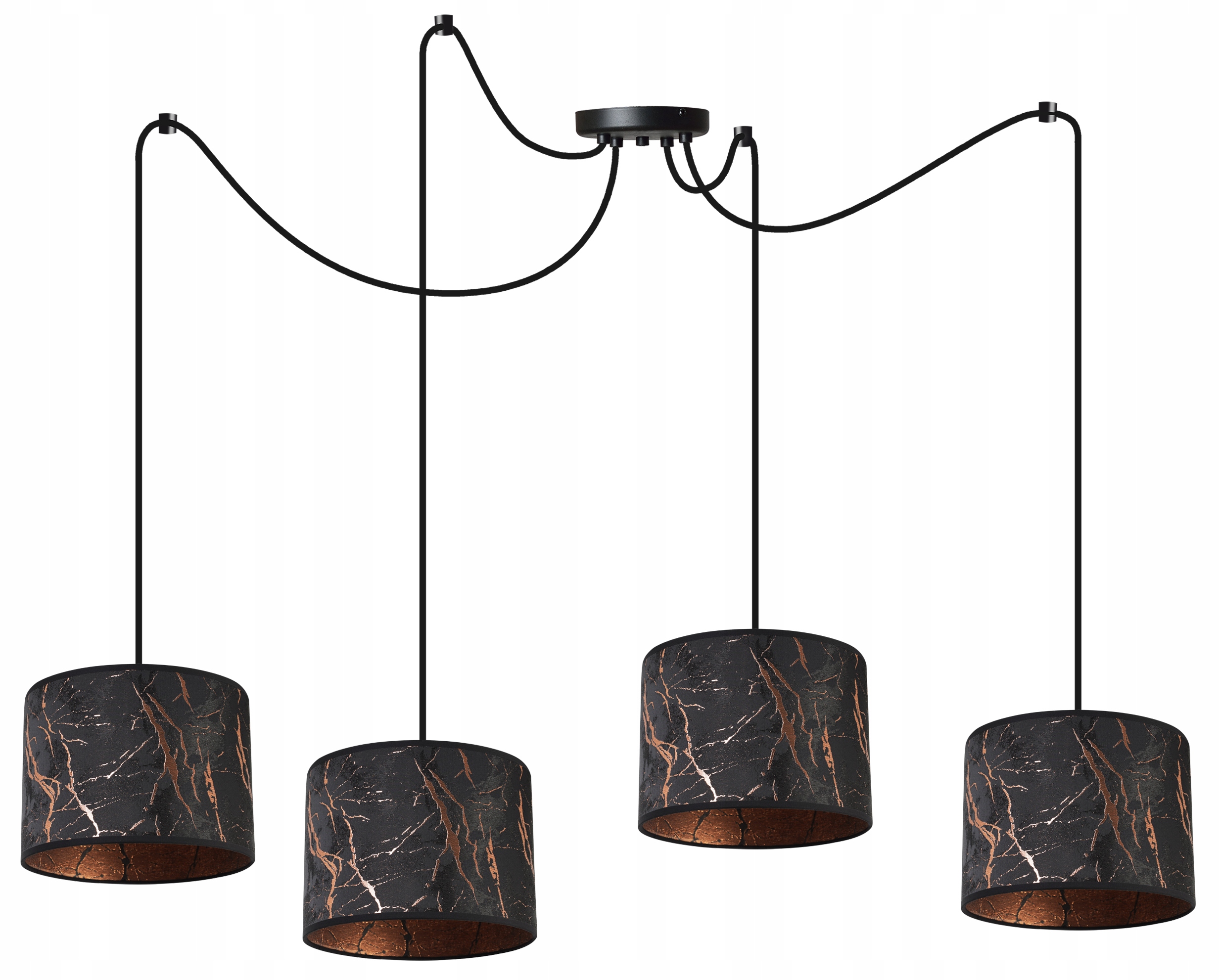 Závesná Stropná Lampa Luster Glamour Tienidlo Loft Pavúk Meď Do Obývačky