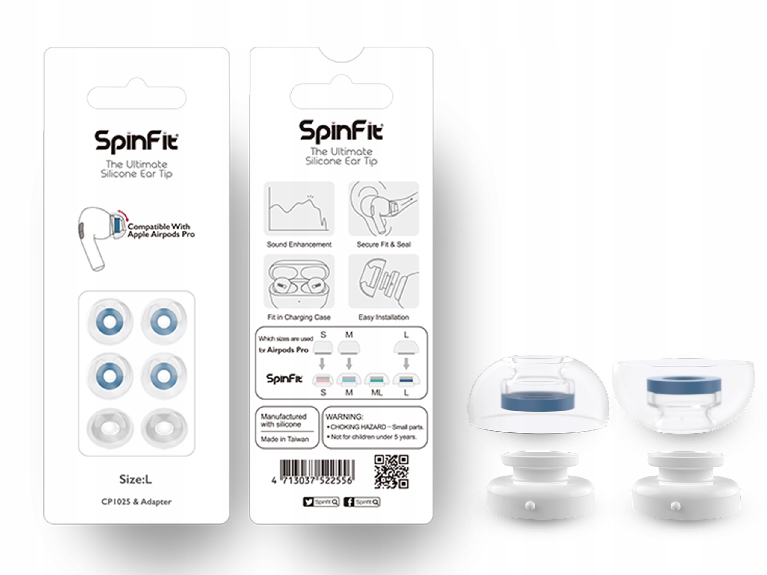 

SpinFit CP1025-L Dedykowane dla AirPods Pro Roz. L
