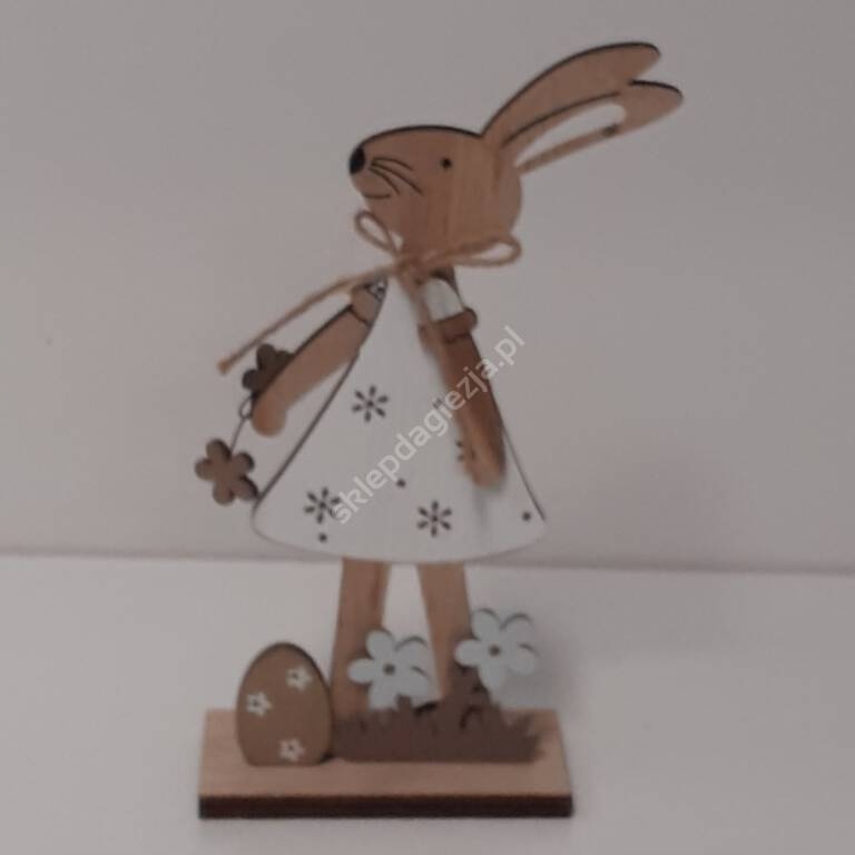 Zając drewniany mix 20cm Wzór zając