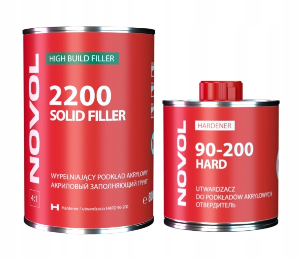 Wypełniający podkład akrylowy Novol Solid Filler 2200 0.8+0.2L Biały