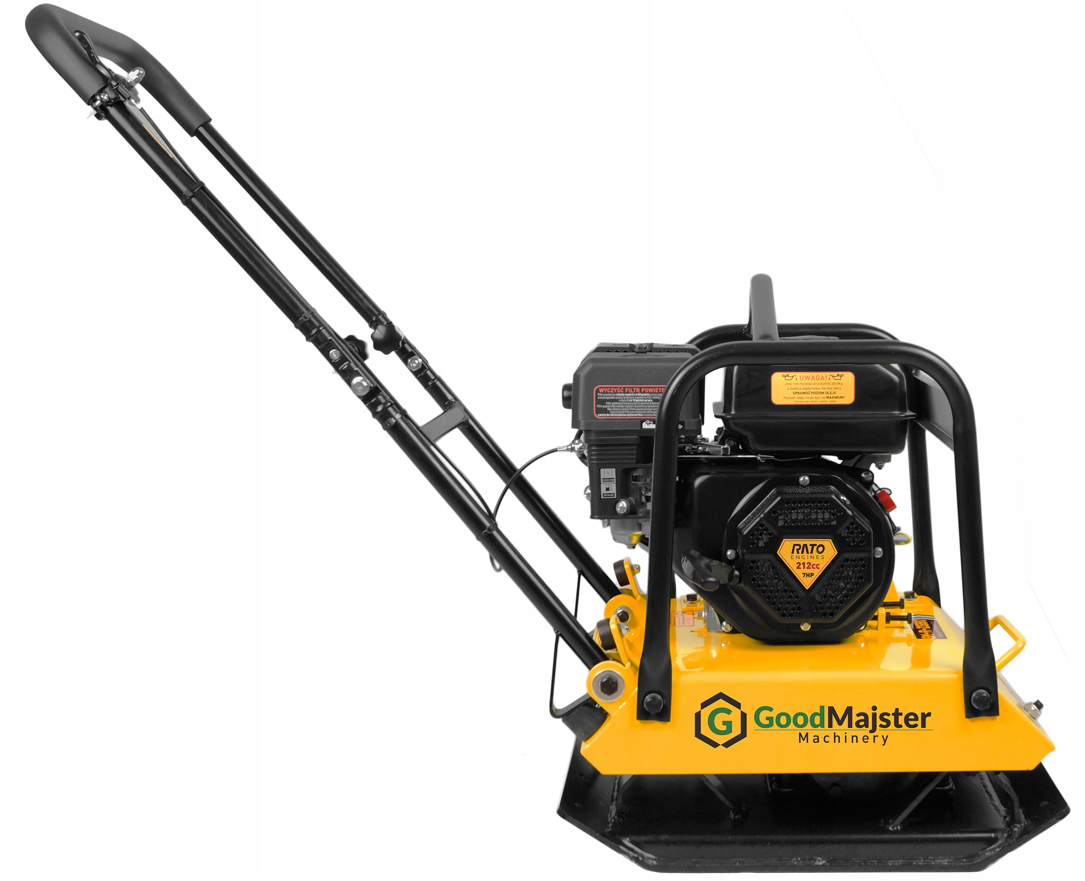 ZAGĘSZCZARKA gruntu UBIJAK GMM silnik RATO 7KM 90kg GoodMajster + MATA OLEJ Rozruch ręczny
