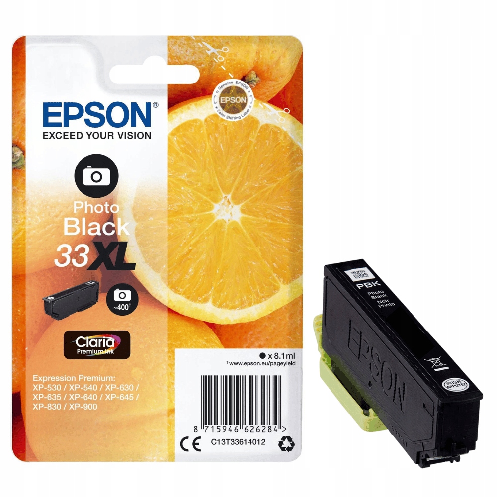 Nowy Tusz 33XL Epson T3361 Photo Black XP-900 XP-7100 XP-830 XP-645 XP-530