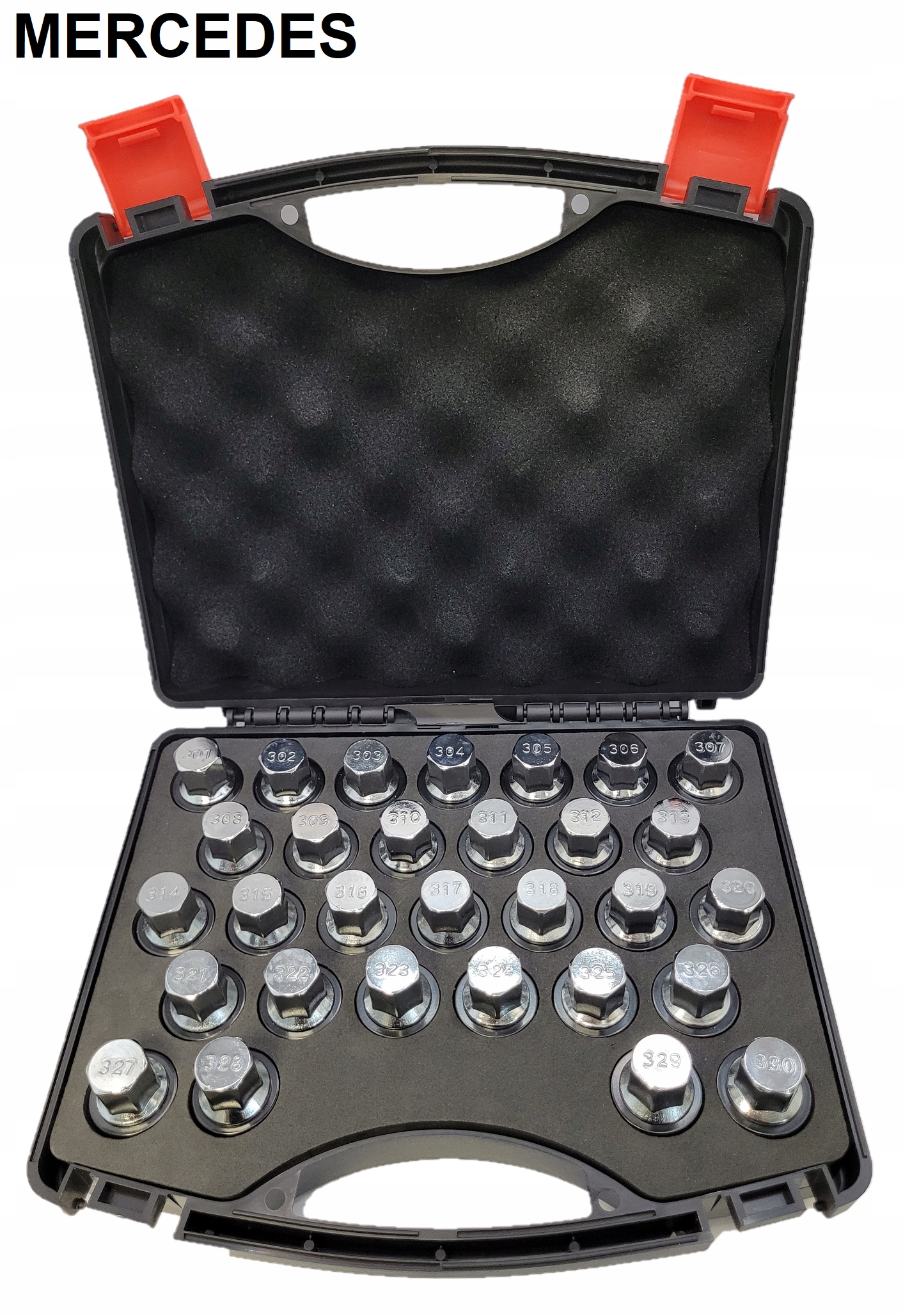 Sada Zlodějek Nástavců Pro Zabezpečení Kol Mercedes Zlodějka 30 ks