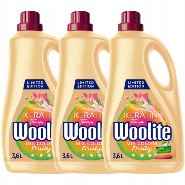 Woolite Płyn do Prania Kolorów Fruity 3x3,6L 120 prań