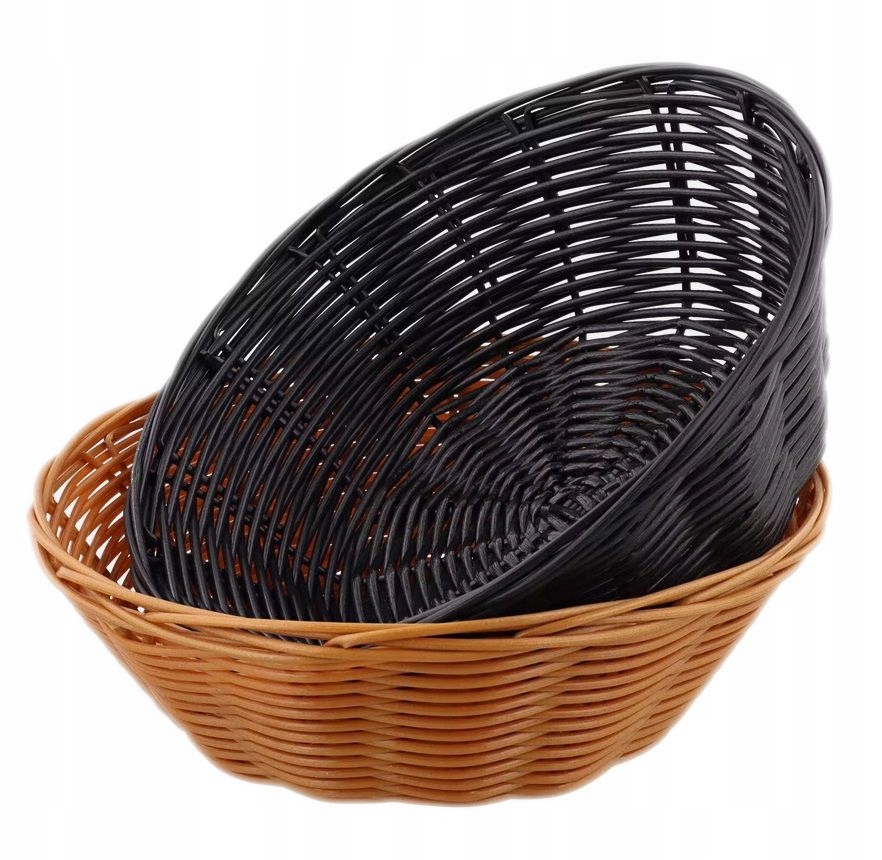 KOMPLET KOSZYCZKÓW DO PIECZYWA 2 szt CZARNY BRĄZ