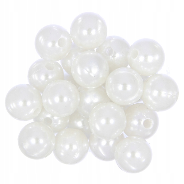 Korálky perly perličky akrylová perla 12mm 500g 610 Ks