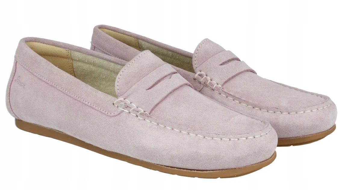 Mokasíny Sioux dámské růžové letní kožené nazouvací boty R37
