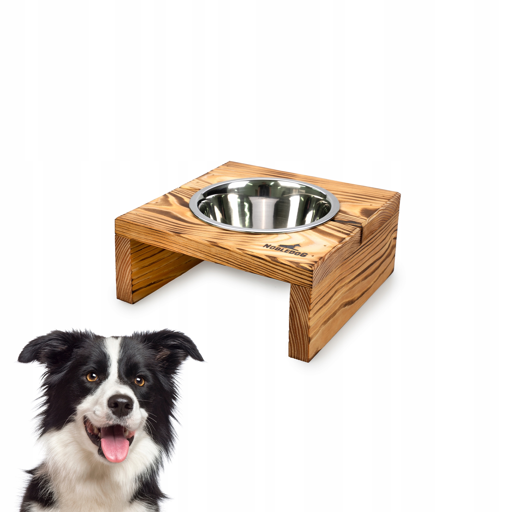Levně Miska pro Psa na dřevěnéM Stojanu 1,8 L Bufet Pro Psa Nobledog