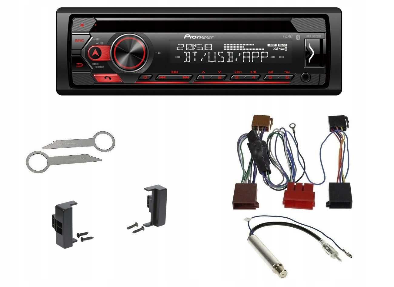 Bluetooth autorádio Pioneer DEH-S320BT Aux CD Audi A4 B5 A6 C4