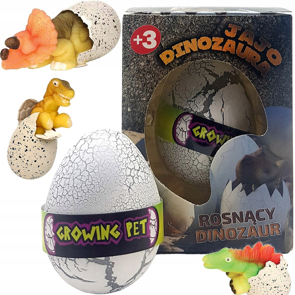 Figurka plastikowa Dinozaur w jaju JAJO ROSNĄCY