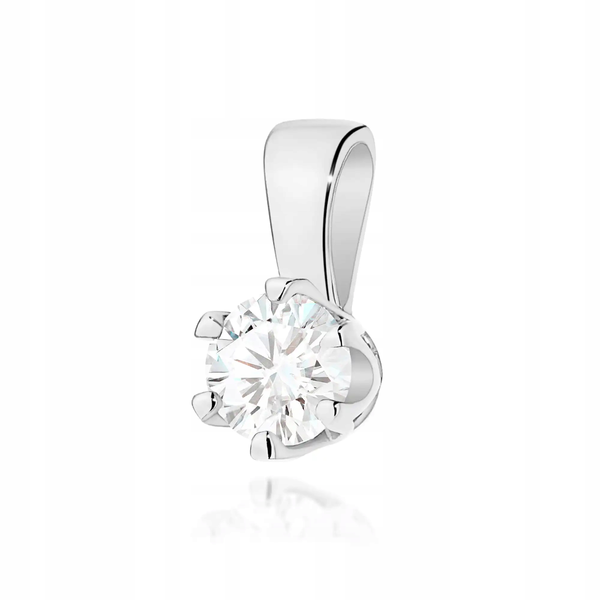 Dámský přívěsek ze zlata 585 s diamantem, bílé zlato, elegantní a efektní