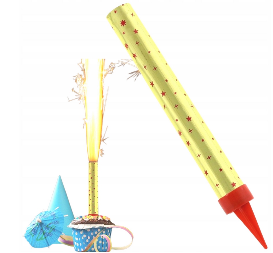 1 X FONTANNA TRIPLEX TORTOWA RACA NA TORT ZŁOTA NA URODZINY Marka Triplex