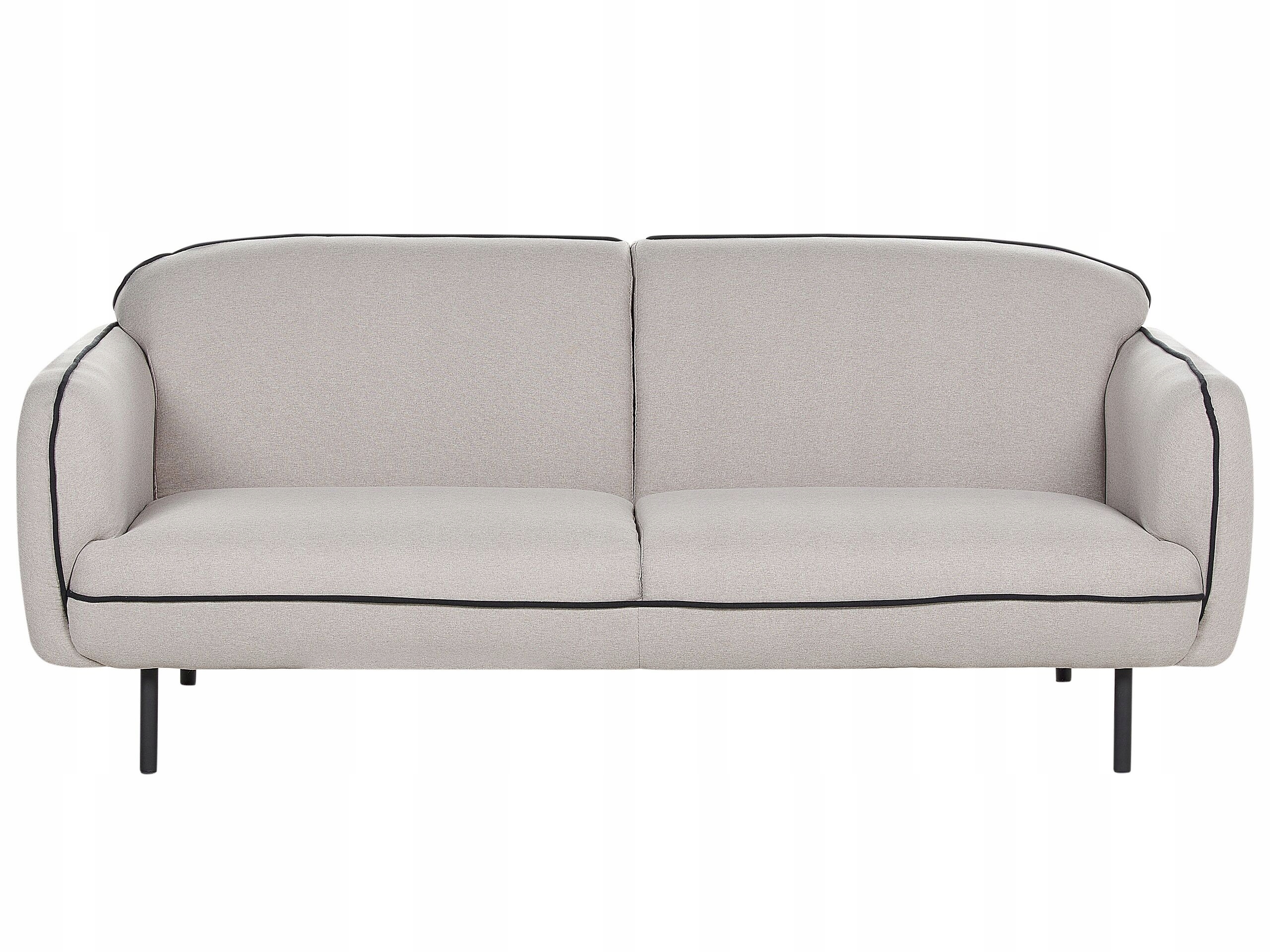 Sofa trzyosobowa tapicerowana jasnoszara