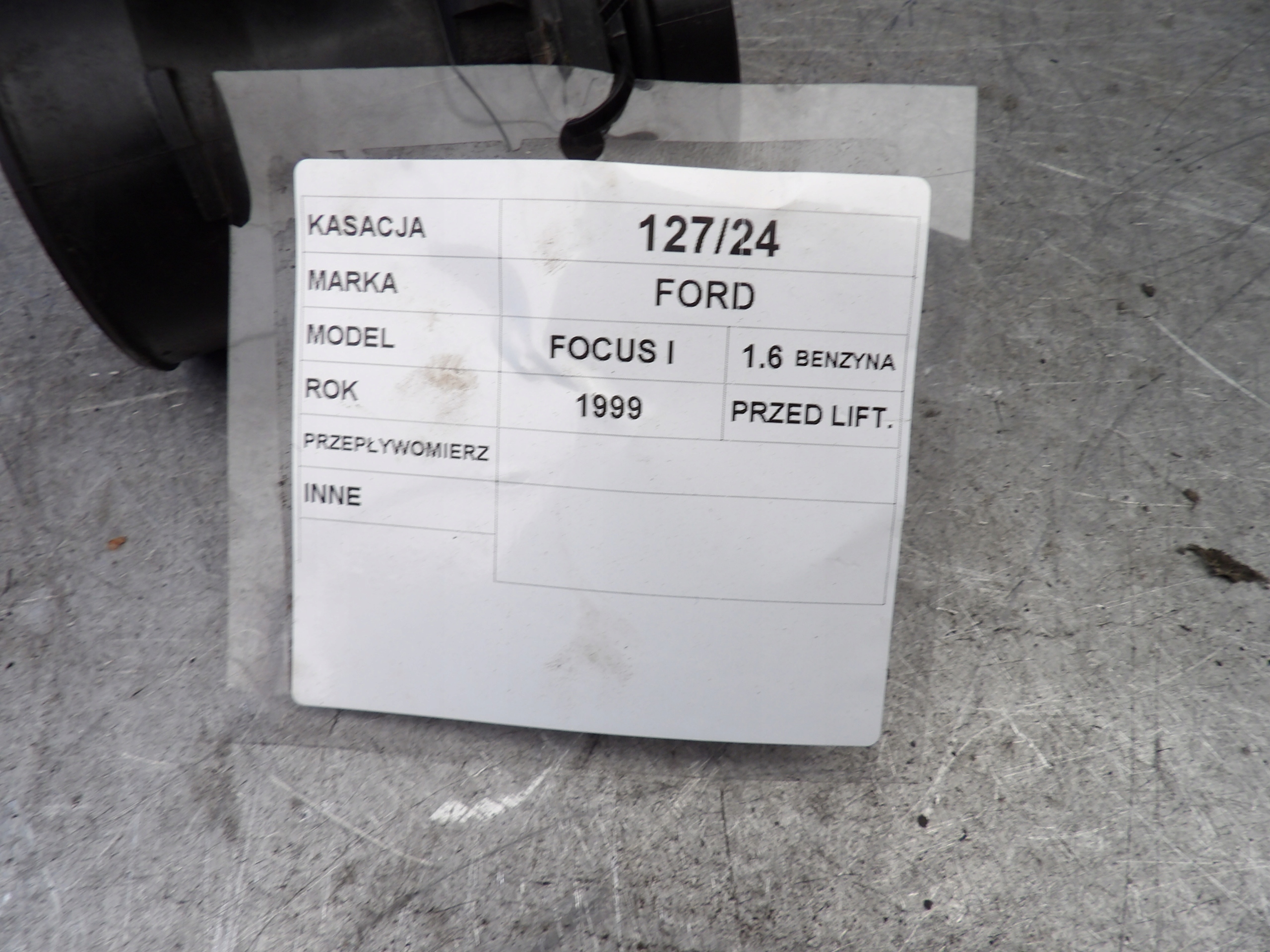 FORD FOCUS E DEBIMETRO 1,6B 98AB-12B579-DA