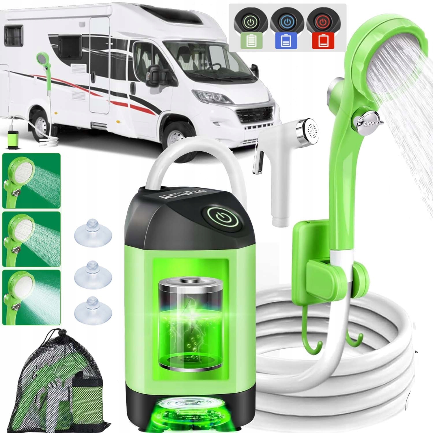 Přenosná Turistická Kempingová Sprcha Pod Stan S Polní Sprchou 4800 mAh