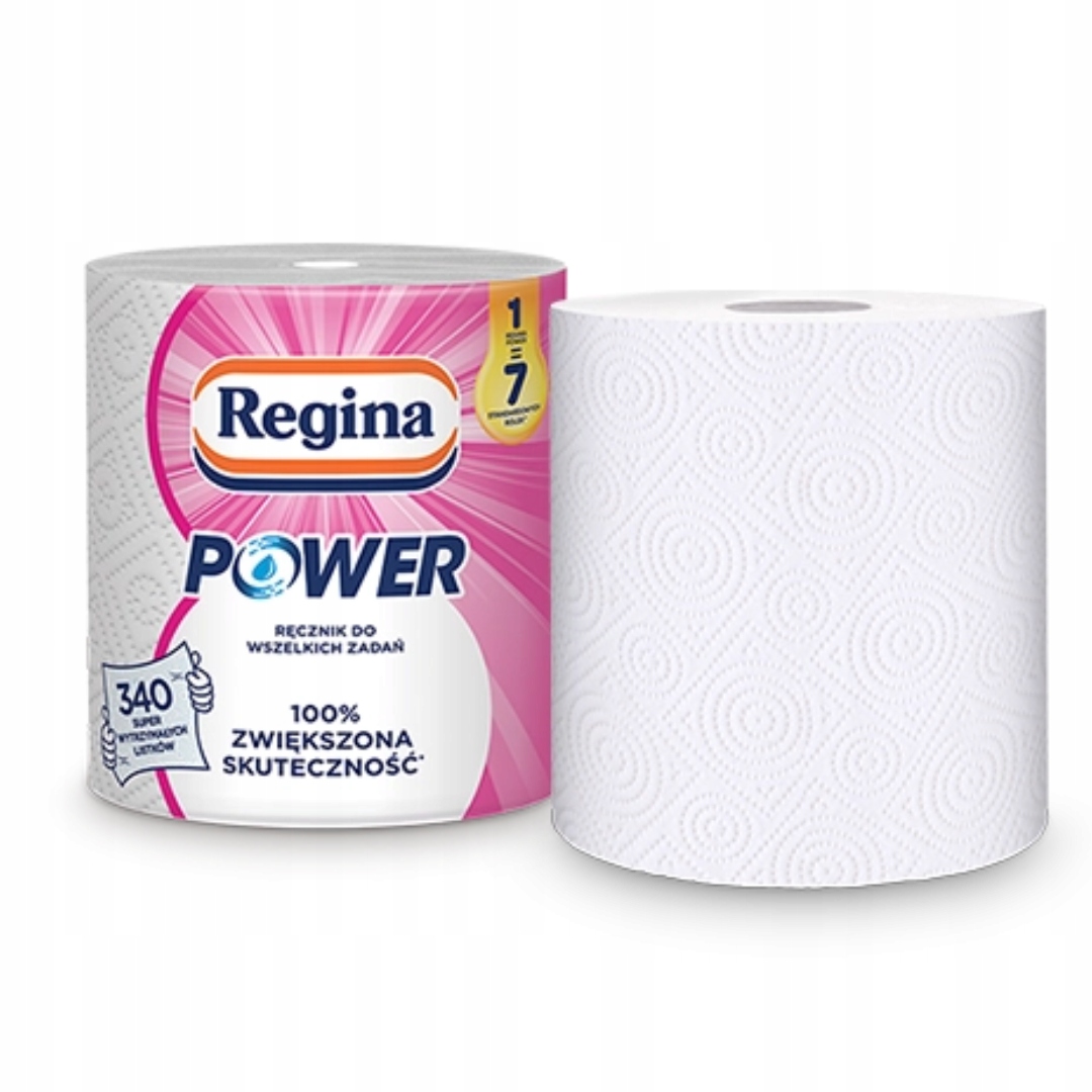 Ręcznik Papierowy Regina Power 2 Warstwy, 340 Listków 100% Celulozy x 3 szt EAN (GTIN) 8004260003278