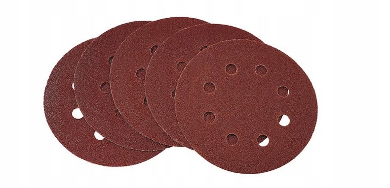 PAPIER ŚCIERNY RZEP KRĄŻEK NA DYSK 125mm 50szt