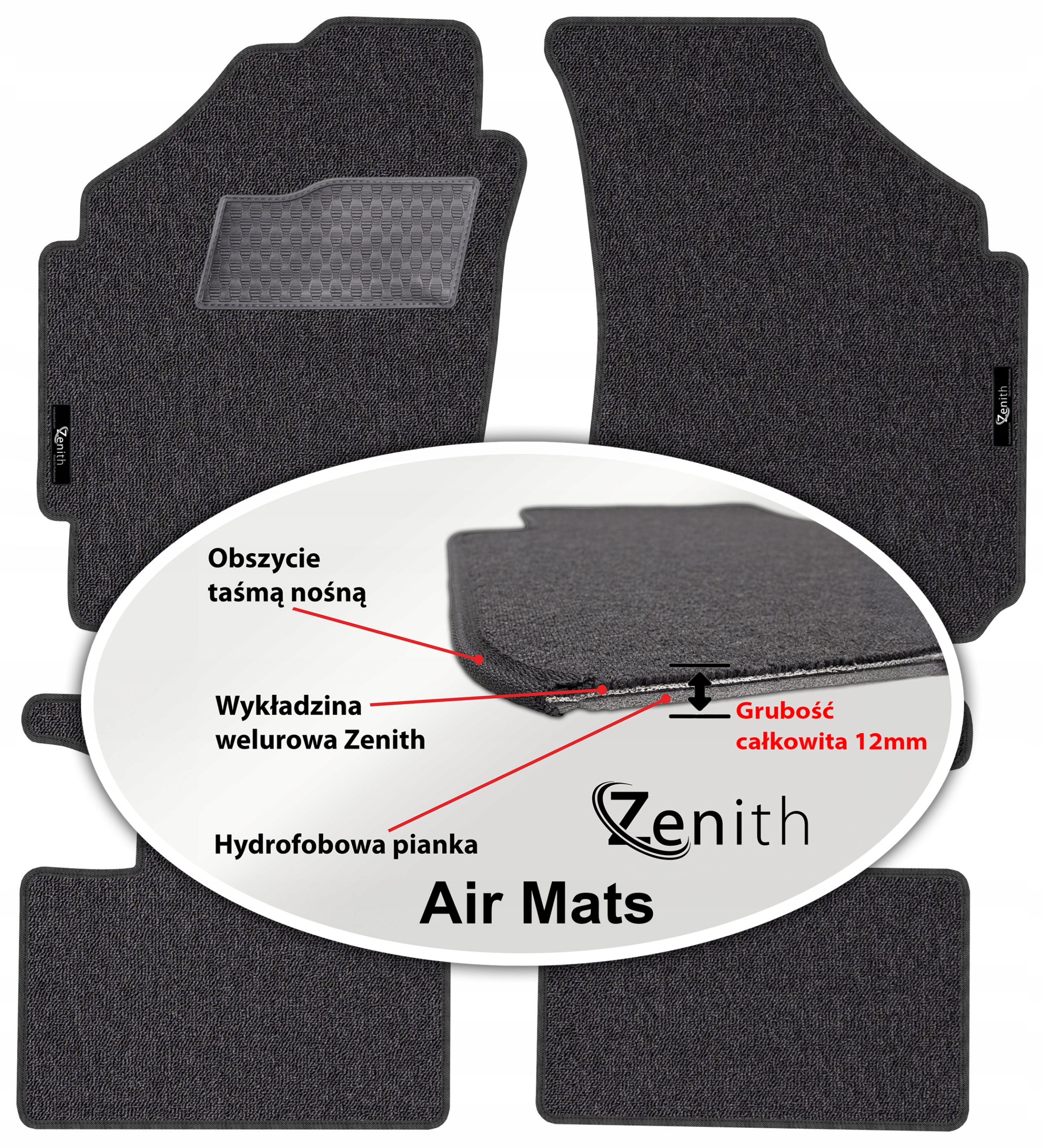 Daewoo Matiz Hb 1998-2008 Velúrové koberčeky do auta Zenith Air Mats