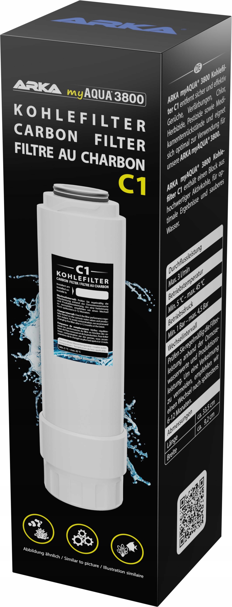 Levně Uhlíková Vložka Do Filtru Osmózy RO3800, Aktivní Uhlí Pro Akvarijní Vodu