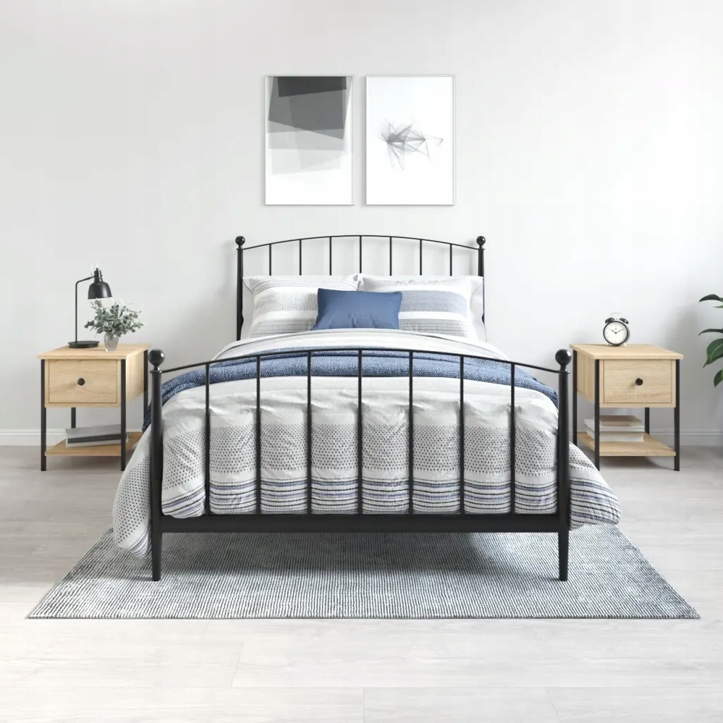 Noční stolky 2 ks dub sonoma 34 x 35,5 x 45 cm kompozitní dřevo Hnědá 82585