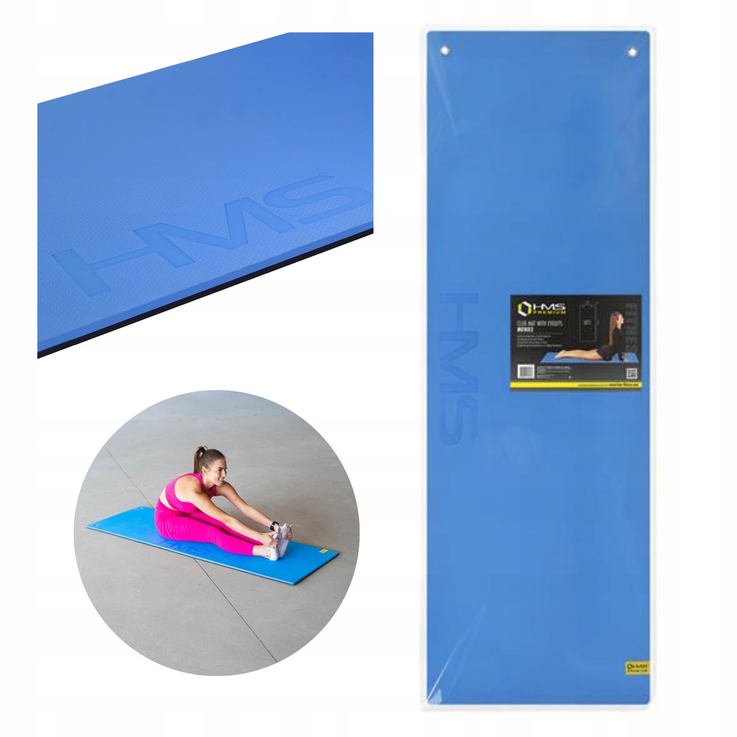 Pevná gymnastická podložka na cvičení s otvory pro fitness Hms