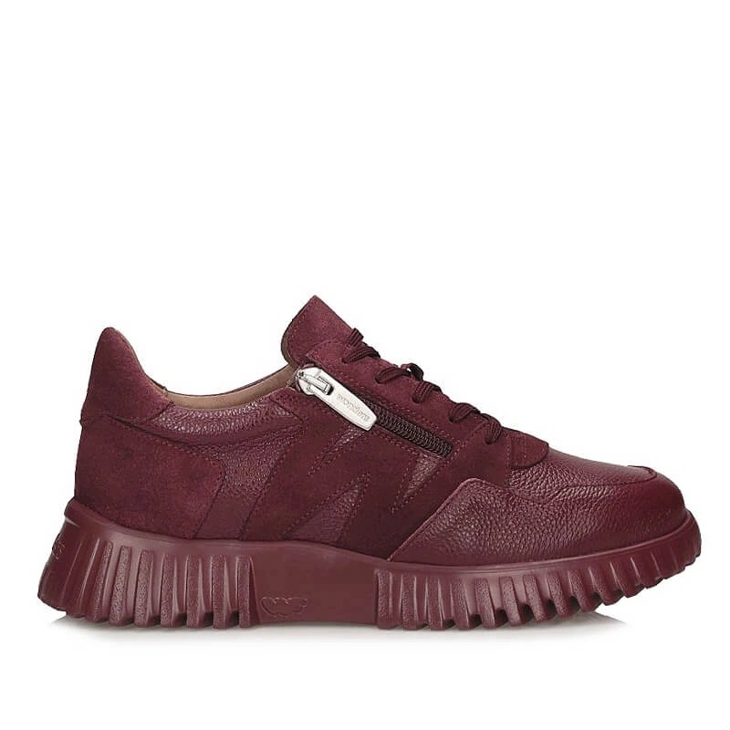 Sneakersy damskie Wonders A-4424 Flexfly 24 Wild I Vino Trend bordowe