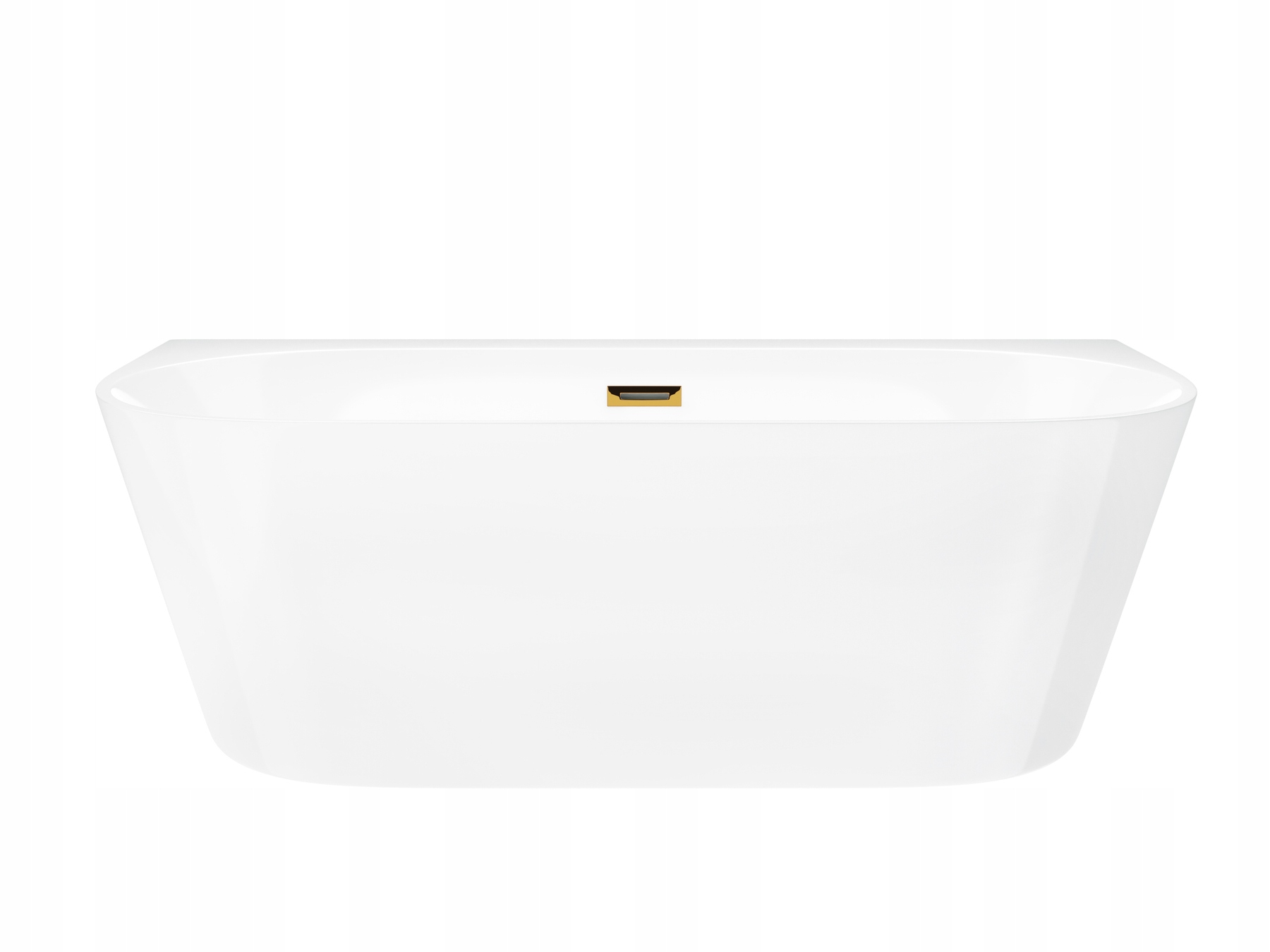 Nástěnná vana Corsan Mono 160 cm se širokým okrajem, zlatý korek