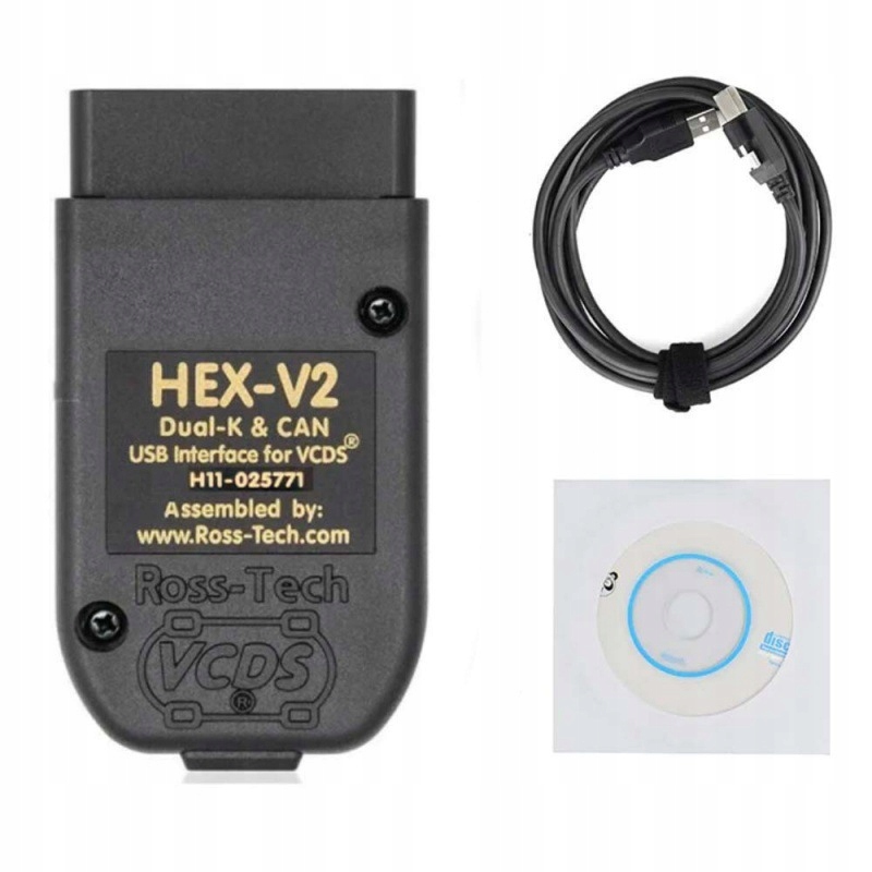 Diagnostický kabel Jako Vag Hex V2 25.3 Atmega162 L9637D Vcds OBD2 1996-2017r